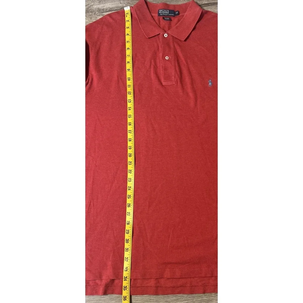 Polo Ralph Lauren Red Short Sleeve Polo Shirt, Baby Blue Pony, Size 2XB